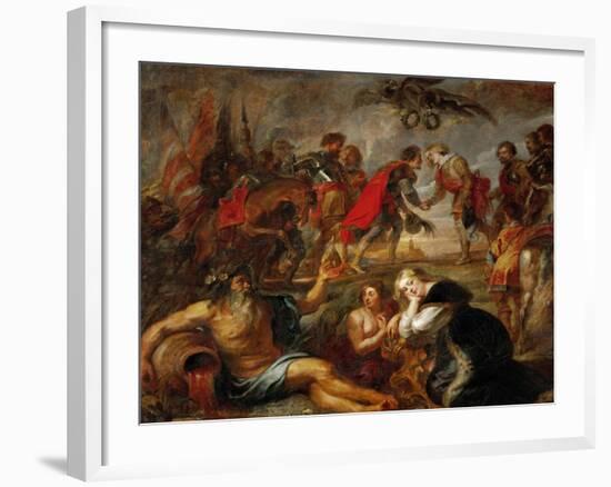 King Ferdinand of Hungary (Emperor Ferdinand III) Meets Cardinal Infant Ferdinand-Peter Paul Rubens-Framed Giclee Print