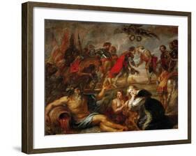 King Ferdinand of Hungary (Emperor Ferdinand III) Meets Cardinal Infant Ferdinand-Peter Paul Rubens-Framed Giclee Print