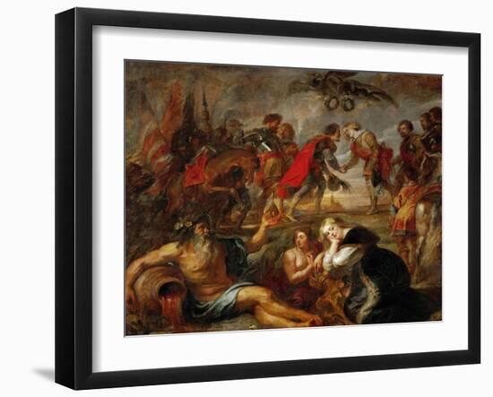 King Ferdinand of Hungary (Emperor Ferdinand III) Meets Cardinal Infant Ferdinand-Peter Paul Rubens-Framed Giclee Print