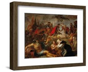 King Ferdinand of Hungary (Emperor Ferdinand III) Meets Cardinal Infant Ferdinand-Peter Paul Rubens-Framed Giclee Print