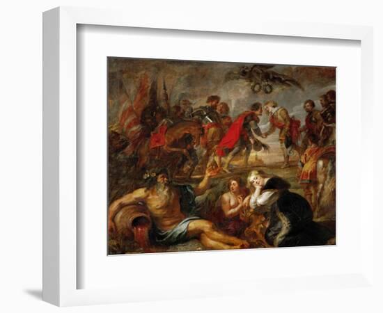 King Ferdinand of Hungary (Emperor Ferdinand III) Meets Cardinal Infant Ferdinand-Peter Paul Rubens-Framed Giclee Print