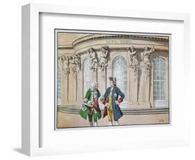 King Frederick and Voltaire (Colour Litho)-Richard Knoetel-Framed Giclee Print