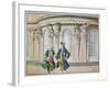 King Frederick and Voltaire (Colour Litho)-Richard Knoetel-Framed Giclee Print