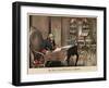 King Frederick the Great of Prussia in His Study at Sanssouci-Richard Knoetel-Framed Giclee Print