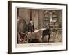 King Frederick the Great of Prussia in His Study at Sanssouci-Richard Knoetel-Framed Giclee Print