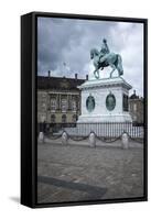 King Frederick V on Horseback Statue in the Grounds of the Royal Castle (Amalienborg)-Charlie Harding-Framed Stretched Canvas