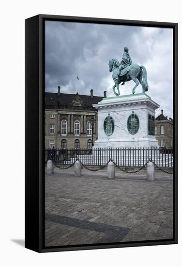 King Frederick V on Horseback Statue in the Grounds of the Royal Castle (Amalienborg)-Charlie Harding-Framed Stretched Canvas