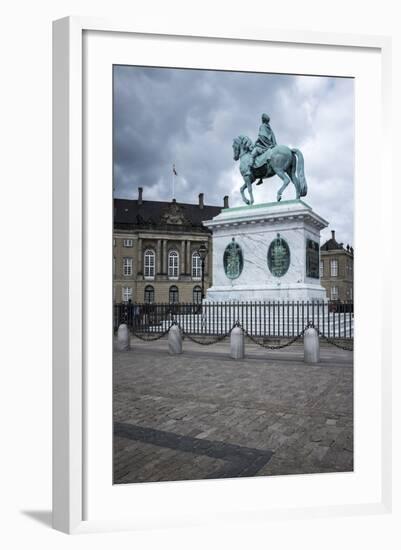 King Frederick V on Horseback Statue in the Grounds of the Royal Castle (Amalienborg)-Charlie Harding-Framed Photographic Print