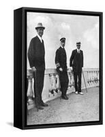 King George I of Greece with Commodore Keppel and Lord Howe, Corfu, Greece, 1908-null-Framed Stretched Canvas