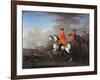 King George II (1683-1760) at the Battle of Dettingen, with the Duke of Cumberland and Robert,…-John Wootton-Framed Giclee Print