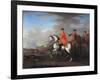 King George II (1683-1760) at the Battle of Dettingen, with the Duke of Cumberland and Robert,…-John Wootton-Framed Giclee Print