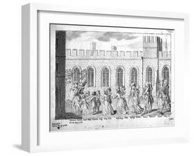 King George Iii and Queen Charlotte Walking in Procession with their Fourteen Children, 1781-English School-Framed Giclee Print