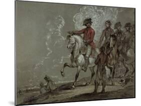 King George Iii, Reviewing the 10Th Dragoons-William Beechey-Mounted Giclee Print