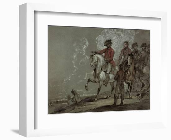 King George Iii, Reviewing the 10Th Dragoons-William Beechey-Framed Giclee Print