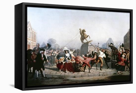 King George III Statue, 1776-William Walcutt-Framed Stretched Canvas