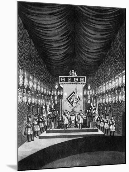 King George IV Lying in State in Windsor Castle, 1830-null-Mounted Giclee Print