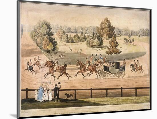 King George IV Riding Through Hyde Park, London, 1831-Matthew Dubourg-Mounted Giclee Print