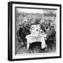 King George V (1865-193) Having Lunch after Tiger Hunting in Nepal, 1911-null-Framed Giclee Print