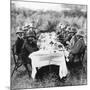 King George V (1865-193) Having Lunch after Tiger Hunting in Nepal, 1911-null-Mounted Giclee Print