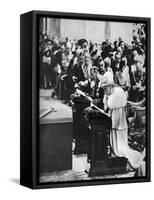 King George V and Queen Mary in St Paul's Cathedral, Silver Jubilee Thanksgiving Service, 1935-null-Framed Stretched Canvas