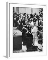 King George V and Queen Mary in St Paul's Cathedral, Silver Jubilee Thanksgiving Service, 1935-null-Framed Giclee Print