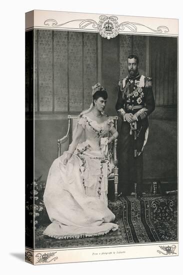 King George V and Queen Mary on their wedding day, 1893 (1911)-Lafayette-Stretched Canvas