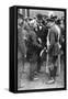 King George V and Queen Mary with a Shipwright, Birkenhead, First World War, 1914-1918-null-Framed Stretched Canvas