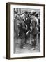 King George V and Queen Mary with a Shipwright, Birkenhead, First World War, 1914-1918-null-Framed Giclee Print