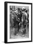 King George V and Queen Mary with a Shipwright, Birkenhead, First World War, 1914-1918-null-Framed Giclee Print