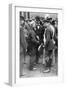 King George V and Queen Mary with a Shipwright, Birkenhead, First World War, 1914-1918-null-Framed Giclee Print