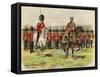 King George V as Prince of Wales Leading His Regiment, the Royal Fusiliers, at Aldershot-Henry Payne-Framed Stretched Canvas
