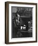 King George V Broadcasting to the Empire on Christmas Day, Sandringham, 1935-null-Framed Giclee Print