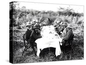 King George V Having Lunch in the Chitwan Valley During a Tiger Shoot, 1911-English Photographer-Stretched Canvas