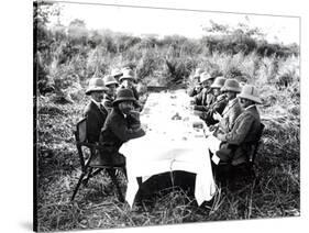 King George V Having Lunch in the Chitwan Valley During a Tiger Shoot, 1911-English Photographer-Stretched Canvas