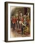 King George V Holds His First Court, May 1910-Henry Payne-Framed Giclee Print