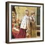 King George V in Procession with Queen Mary During the 1911 Durbar-Fortunino Matania-Framed Giclee Print