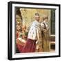 King George V in Procession with Queen Mary During the 1911 Durbar-Fortunino Matania-Framed Giclee Print