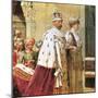 King George V in Procession with Queen Mary During the 1911 Durbar-Fortunino Matania-Mounted Giclee Print