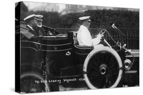 King George V Leaving Weymouth, Dorset, by Car, 11th March 1912-null-Stretched Canvas