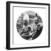 King George V of Great Britain and the German Kaiser, Berlin, 1913-null-Framed Giclee Print