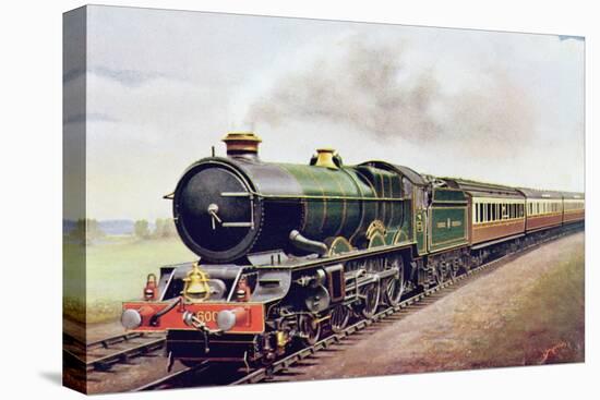 'King George V' of the G.W.R Cornish Railway Express, Illustration from 'The Wonder Book of…-English School-Stretched Canvas