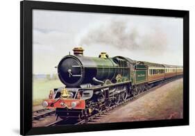 'King George V' of the G.W.R Cornish Railway Express, Illustration from 'The Wonder Book of…-English School-Framed Giclee Print