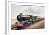 'King George V' of the G.W.R Cornish Railway Express, Illustration from 'The Wonder Book of…-English School-Framed Giclee Print