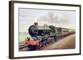 'King George V' of the G.W.R Cornish Railway Express, Illustration from 'The Wonder Book of…-English School-Framed Giclee Print