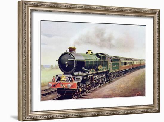 'King George V' of the G.W.R Cornish Railway Express, Illustration from 'The Wonder Book of…-English School-Framed Giclee Print