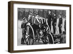 King George V Places a Wreath on the Coffin of an Unknown Soldier, Whitehall, London, C1930S-null-Framed Giclee Print