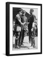 King George V Receiving a American Soldier Who Had Been Playing Baseball, C 1910S-null-Framed Giclee Print