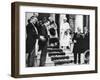 King George V Waves Good Wishes to Princess Maud as She Leaves for Her Honeymoon, 1923-null-Framed Giclee Print