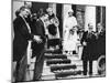 King George V Waves Good Wishes to Princess Maud as She Leaves for Her Honeymoon, 1923-null-Mounted Giclee Print