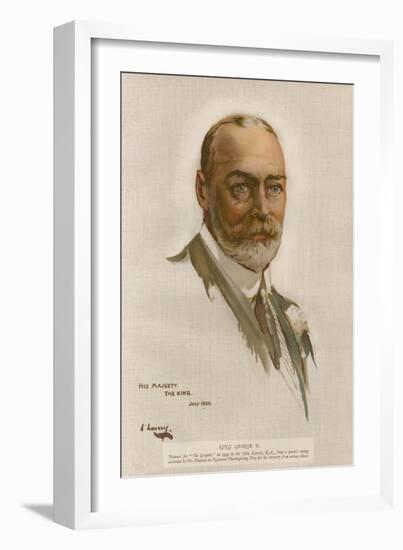 King George V-Sir John Lavery-Framed Art Print
